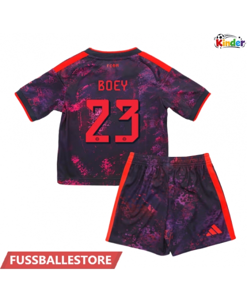 Günstige Bayern Munich Sacha Boey #23 3rd trikot Kinder 2026-27 Kurzarm (+ Kurze Hosen)